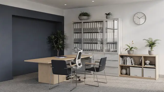Accountancy Practice (Standing) video call backdrop