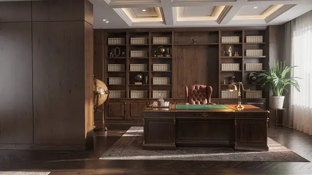 Executive Suite (Seated) video call backdrop