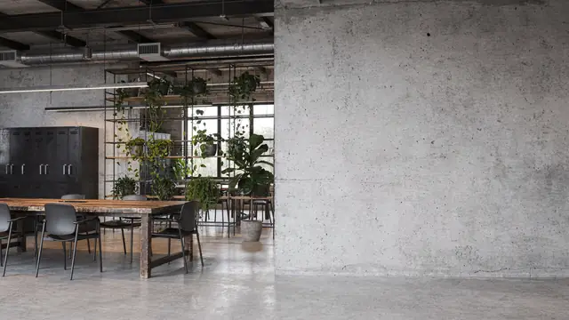 Industrial Coworking (Seated) video call backdrop