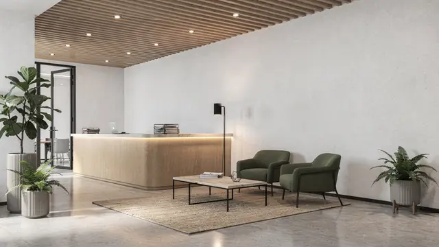 Reception Desk (Seated) video call backdrop
