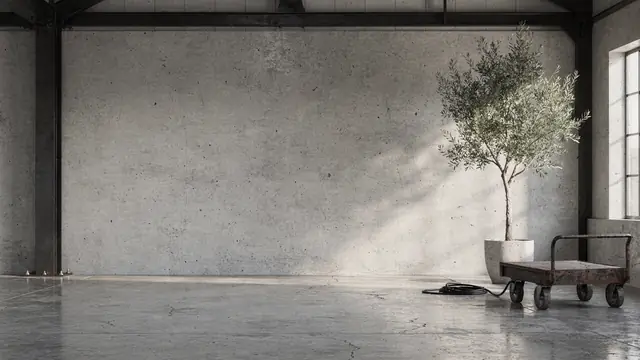 Warehouse Style Apartment video call backdrop